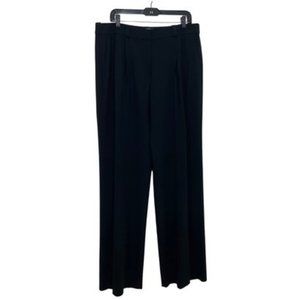 NWT: Armani Collezioni Black Wide Leg Pants Size 12 Made In Italy New With Tags